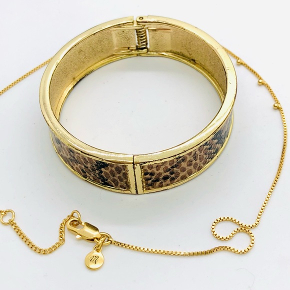 Modern Vintage Dainty Necklace & Snakeskin Bracelet - Picture 9 of 10